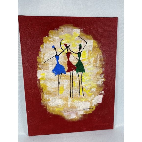 Original Acrylic on Canvas Board “Soul Sisters” Camlica 1 of 3, BFF, girlfriends - Picture 8 of 8